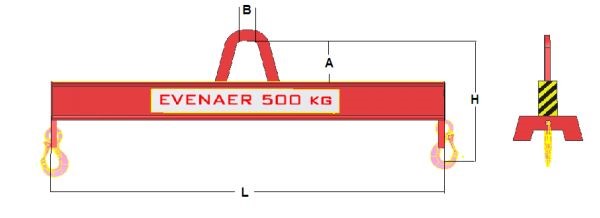 Hijsjuk, Evenaer Budgetline, draaglast 0,5 ton, diverse lengtes