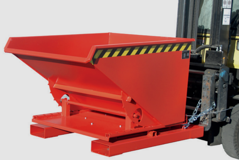 Bauer 3S kantelbak, 3-zijdig afrolsysteem, voor heftruck 01