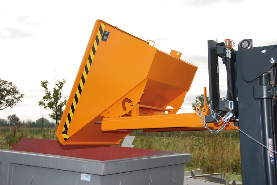 Bauer EXPO kantelbak gelakt, afrolsysteem, voor heftruck 01