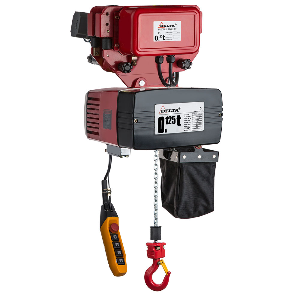Delta DED Elektrische Kettingtakel 400V, met elektrische loopkat