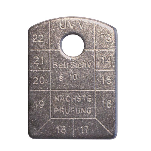 Servicelabel CU-L hijsketting grade 60 Cromox