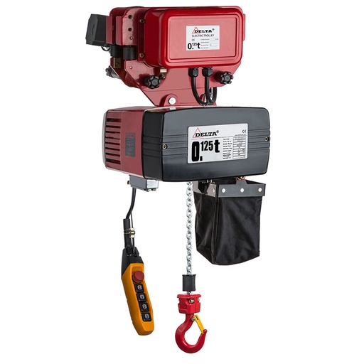Delta DED Elektrische Kettingtakel 400V, met elektrische loopkat