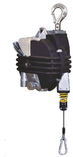 Veerbalancer TECNA 936, aluminium en rubber behuizing